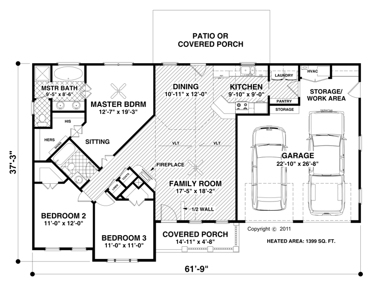 Country Ranch Level One of Plan 93484