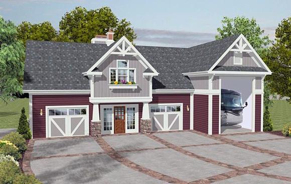 Garage Plan 93485 - 3 Car Garage Apartment Elevation