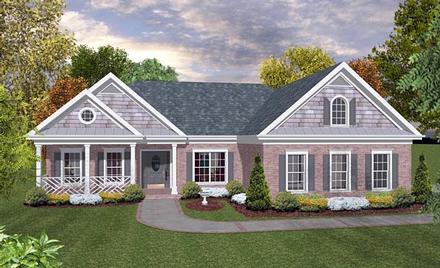 Ranch Traditional Elevation of Plan 93487