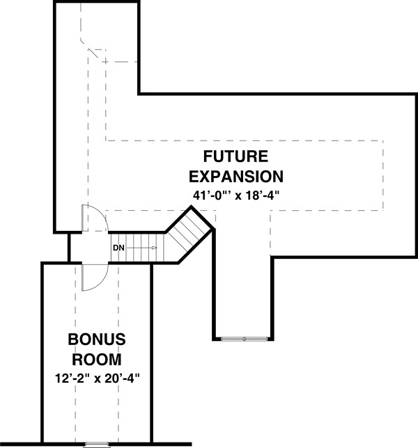 Cottage Country Craftsman Level Two of Plan 93491