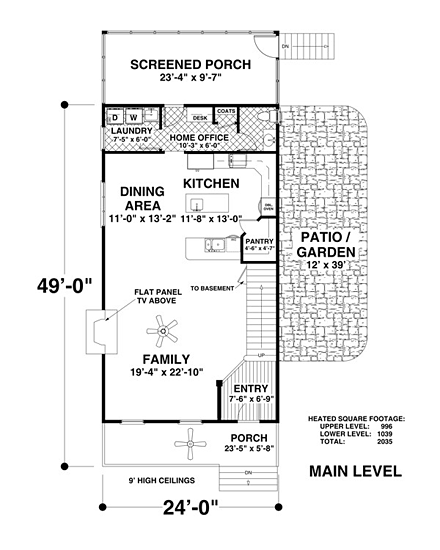 House Plan 93494 First Level Plan