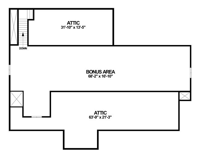 Bungalow Country Craftsman Level Two of Plan 93495