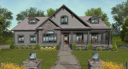 Bungalow Country Craftsman Elevation of Plan 93495