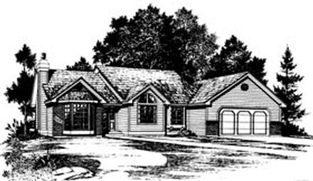 Ranch Elevation of Plan 93906