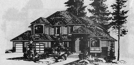 European Elevation of Plan 93908