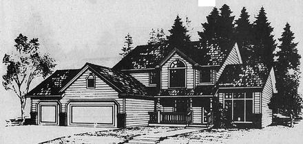 Country Elevation of Plan 93911