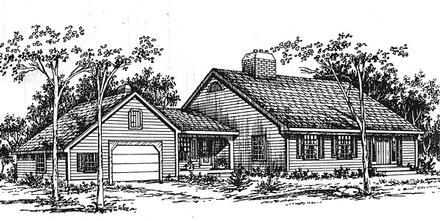 Country Elevation of Plan 94001