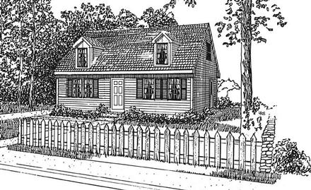 Cape Cod Elevation of Plan 94004
