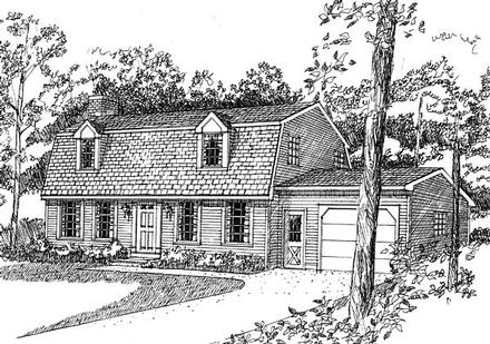 Farmhouse Elevation of Plan 94005