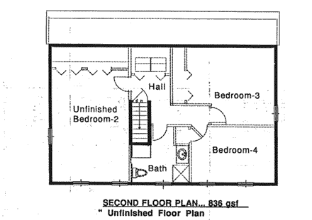 House Plan 94007 Second Level Plan