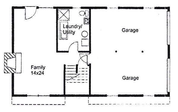Ranch Lower Level of Plan 94009