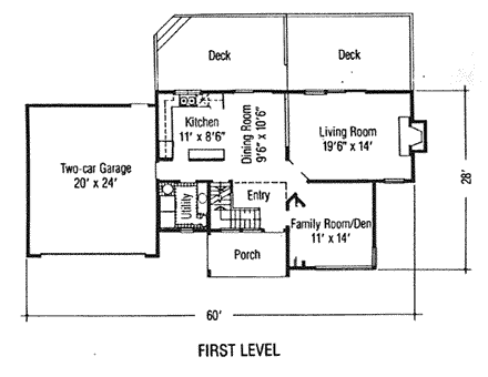 House Plan 94010 First Level Plan