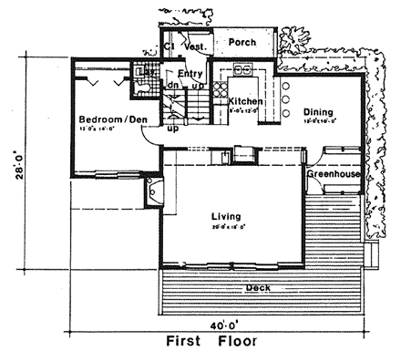 House Plan 94013 First Level Plan