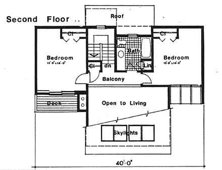 House Plan 94013 Second Level Plan