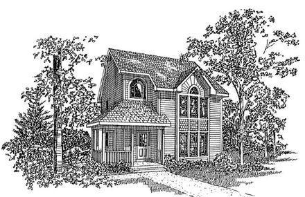 Contemporary Country Farmhouse Elevation of Plan 94018