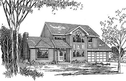 Contemporary Traditional Elevation of Plan 94020