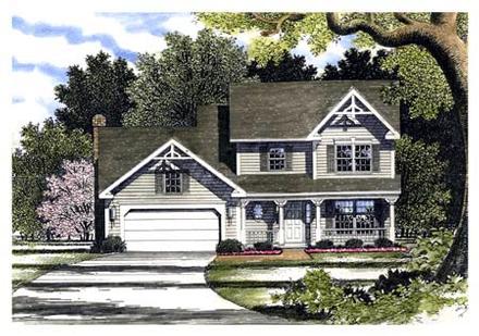 Country Southern Elevation of Plan 94100