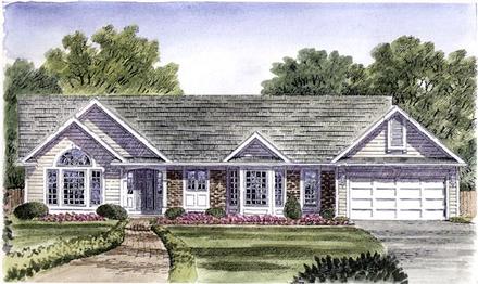 One-Story Ranch Elevation of Plan 94118