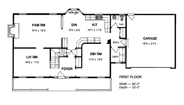 Colonial Southern Level One of Plan 94121