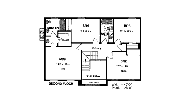 Colonial Southern Level Two of Plan 94121