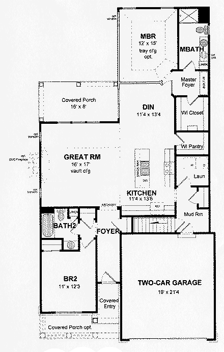 House Plan 94132 First Level Plan