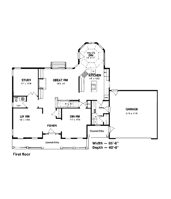 Colonial Southern Level One of Plan 94136