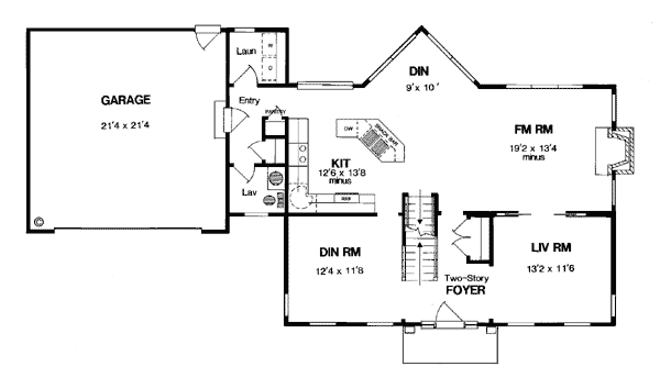 Colonial Southern Level One of Plan 94141