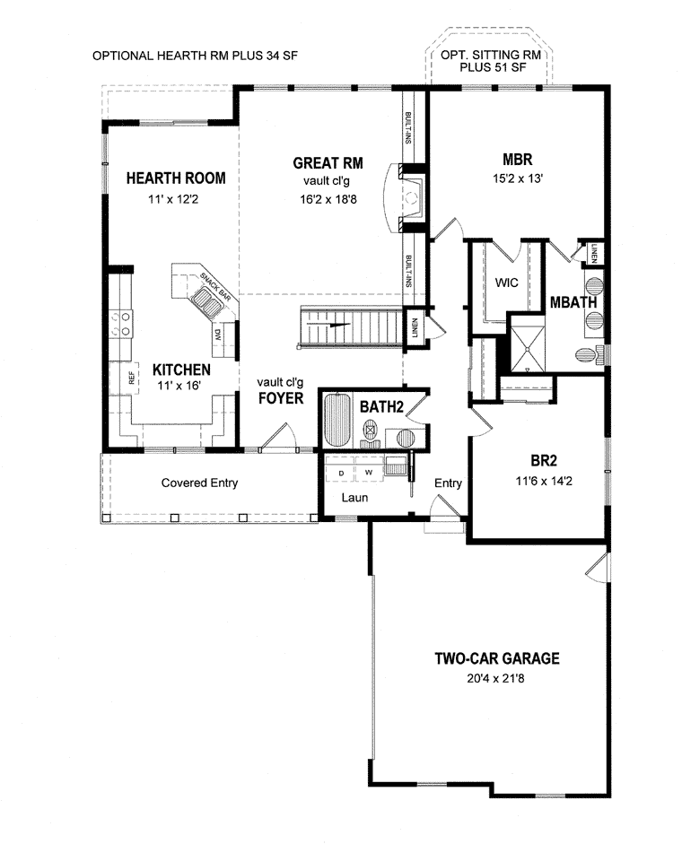 Bungalow Cottage Ranch Level One of Plan 94147