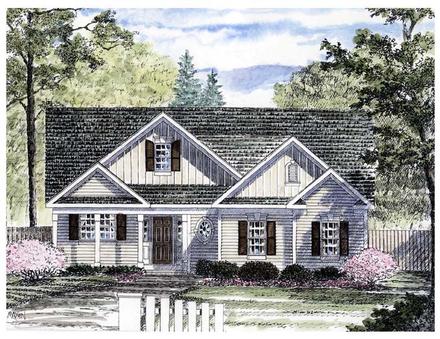 Bungalow Cottage Ranch Elevation of Plan 94147