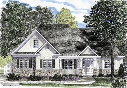 One-Story Ranch Elevation of Plan 94153