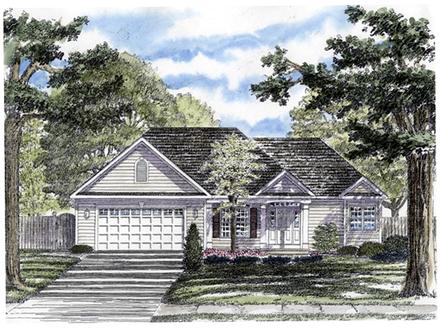 One-Story Ranch Elevation of Plan 94159