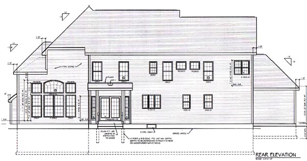 Country Traditional Rear Elevation of Plan 94164