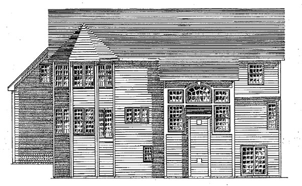 Southern Traditional Rear Elevation of Plan 94165