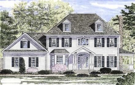 Colonial Traditional Elevation of Plan 94167