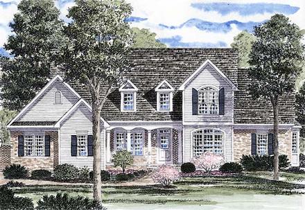 Cape Cod Country Traditional Elevation of Plan 94169