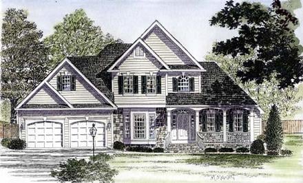 Country Elevation of Plan 94173