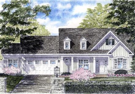 Cape Cod Colonial Cottage Country Ranch Elevation of Plan 94185