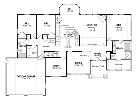 House Plan 94188 First Level Plan