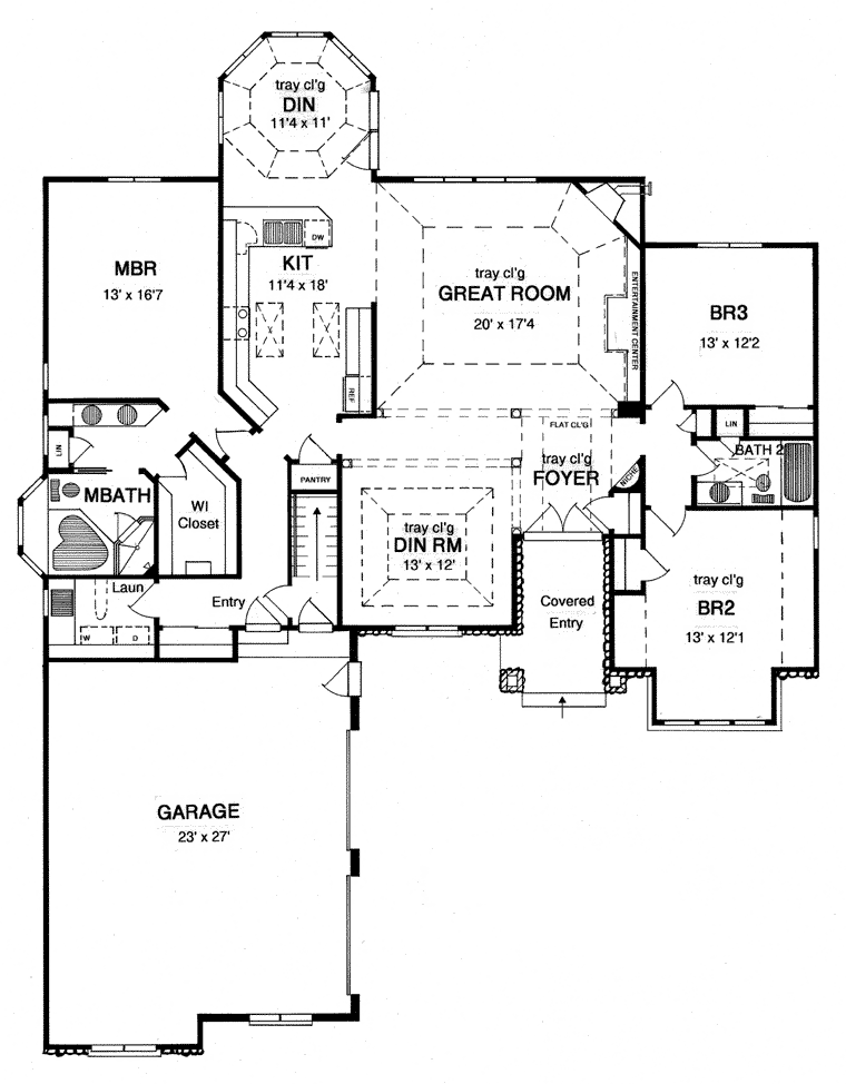 Bungalow Cottage Country Craftsman Ranch Level One of Plan 94189