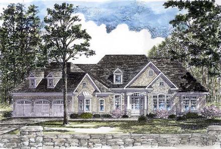 Country Ranch Traditional Elevation of Plan 94192