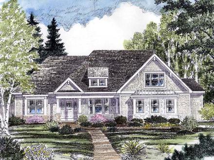 Cottage Country Craftsman Ranch Traditional Elevation of Plan 94193