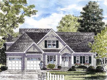 Coastal Country Traditional Elevation of Plan 94194