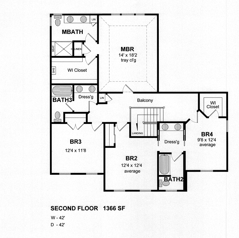 Colonial Traditional Level Two of Plan 94198