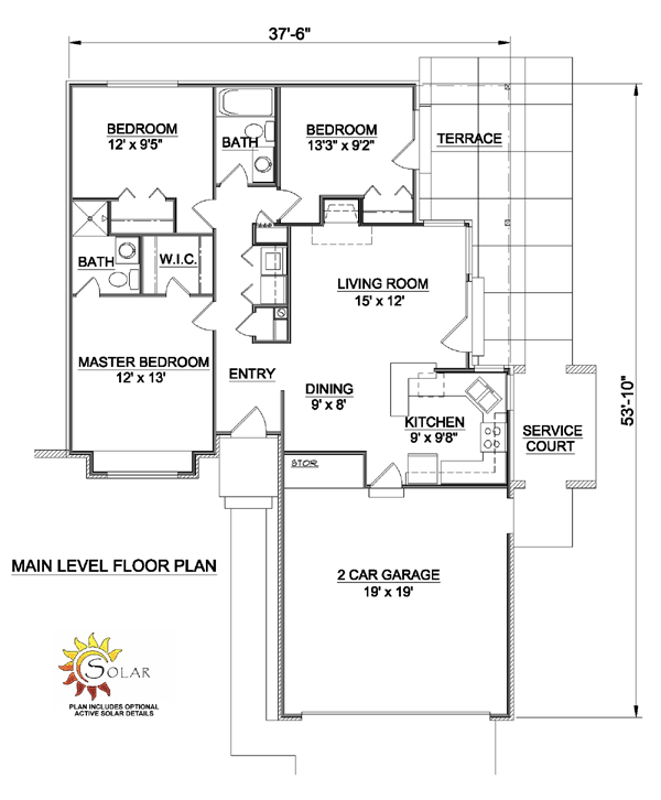 Country One-Story Level One of Plan 94302