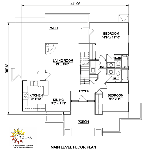 House Plan 94304 Level One