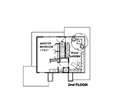 House Plan 94304 Second Level Plan