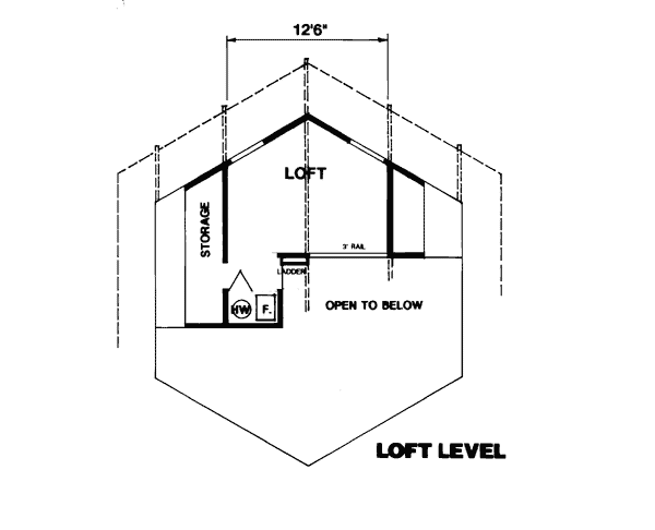 Cabin Contemporary Level Two of Plan 94308