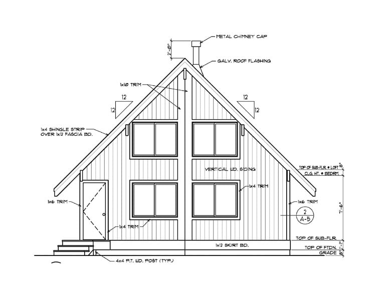 House Plan 94308 Rear Elevation