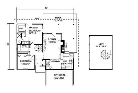 House Plan 94309 First Level Plan