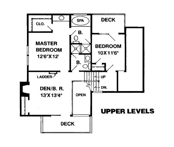 Cabin Contemporary Level Two of Plan 94310